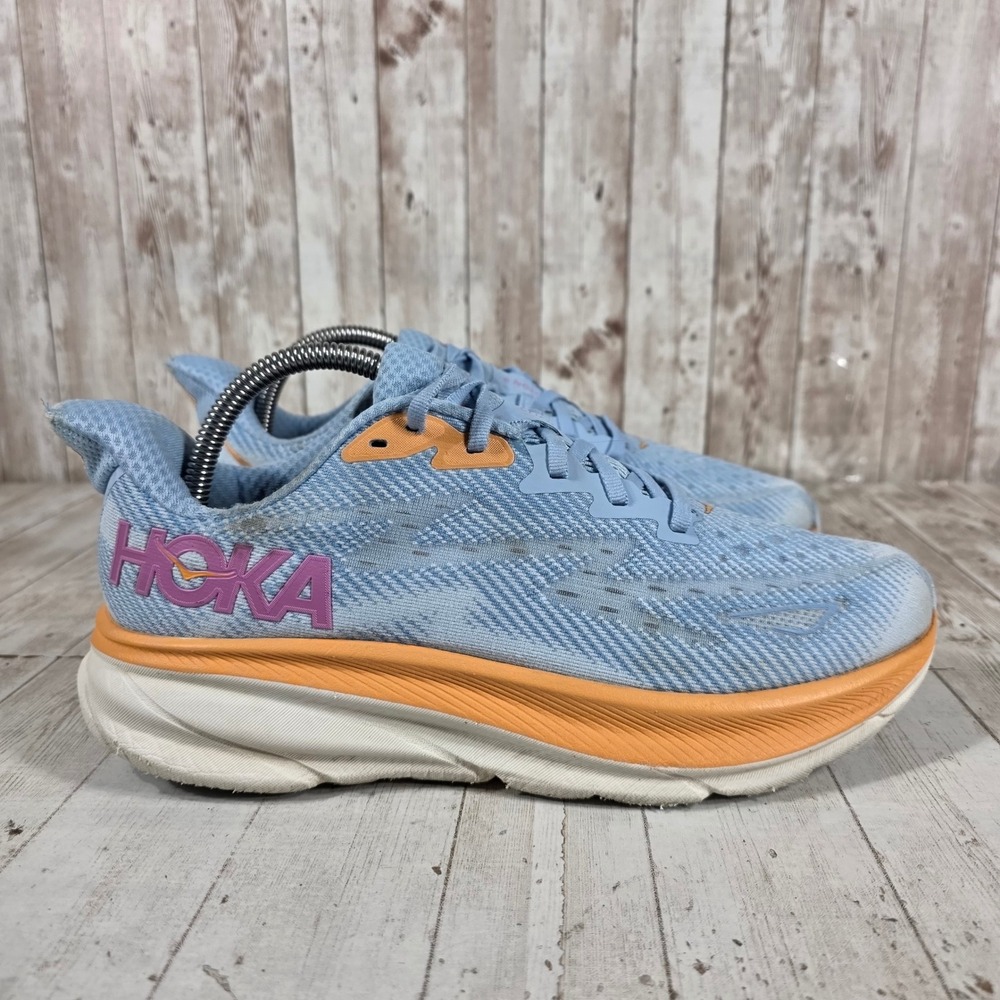 Hoka One One Clifton 9 Wide Womens 9D Airy Blue Ice Water 1132211 ABIW Running